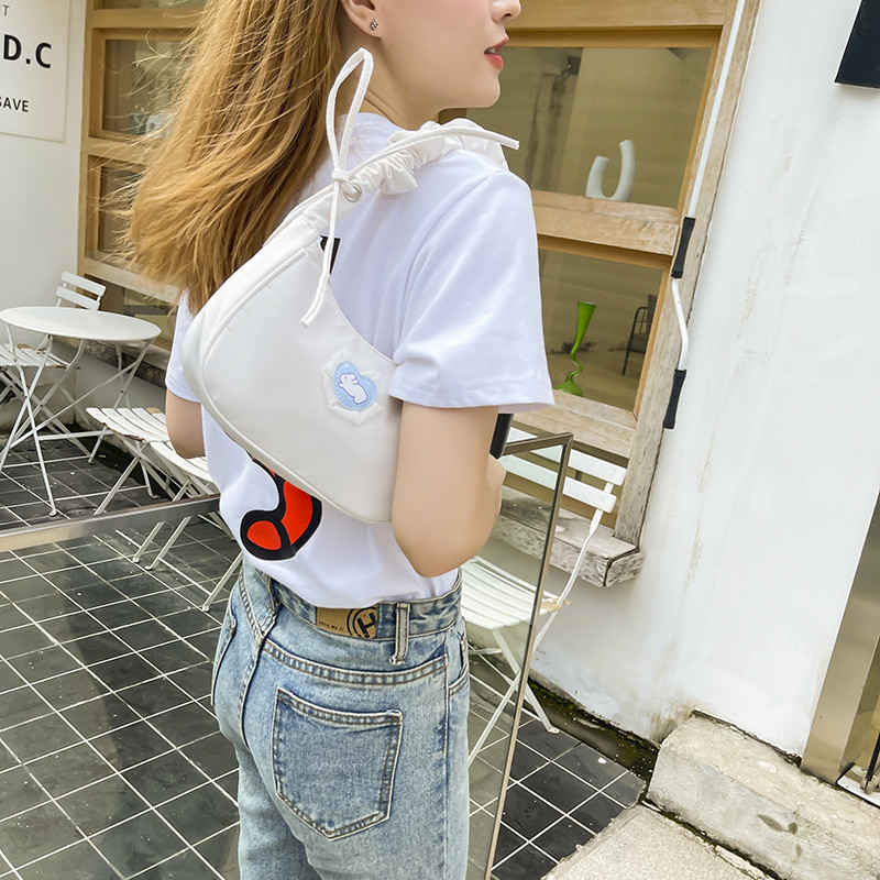 Γυναικείες τσάντες Kawaii Heart Rabbit Cute Lolita Designer Τσάντα ώμου Φθινοπωρινή Trendyol Lace Casual Γυναικεία τσαντάκια με κορδόνια