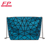 Moodne naiste kett Õlakott Helendav kott Bao kott Tüdrukutele Geomeetria Käekotid Tavalised kokkupandavad Crossbody kotid Clutch bolso
