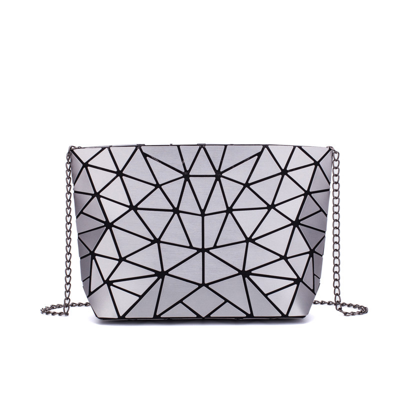 Moodne naiste kett Õlakott Helendav kott Bao kott Tüdrukutele Geomeetria Käekotid Tavalised kokkupandavad Crossbody kotid Clutch bolso