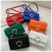 Uued moodsad PU-nahast õlakotid naistele Ühevärvilise disainiga käekott Brändi Naiste Crossbody kotid Bolsa Feminina