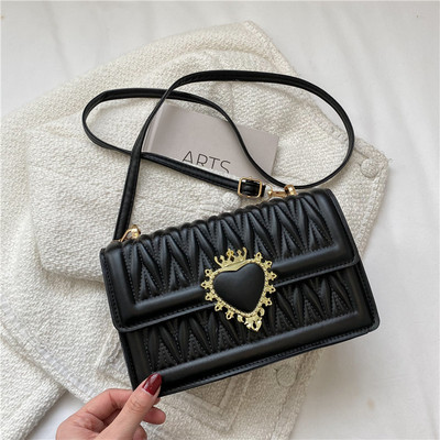 Uued moodsad PU-nahast õlakotid naistele Ühevärvilise disainiga käekott Brändi Naiste Crossbody kotid Bolsa Feminina