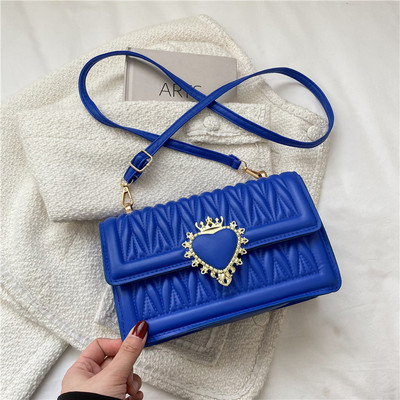 Uued moodsad PU-nahast õlakotid naistele Ühevärvilise disainiga käekott Brändi Naiste Crossbody kotid Bolsa Feminina