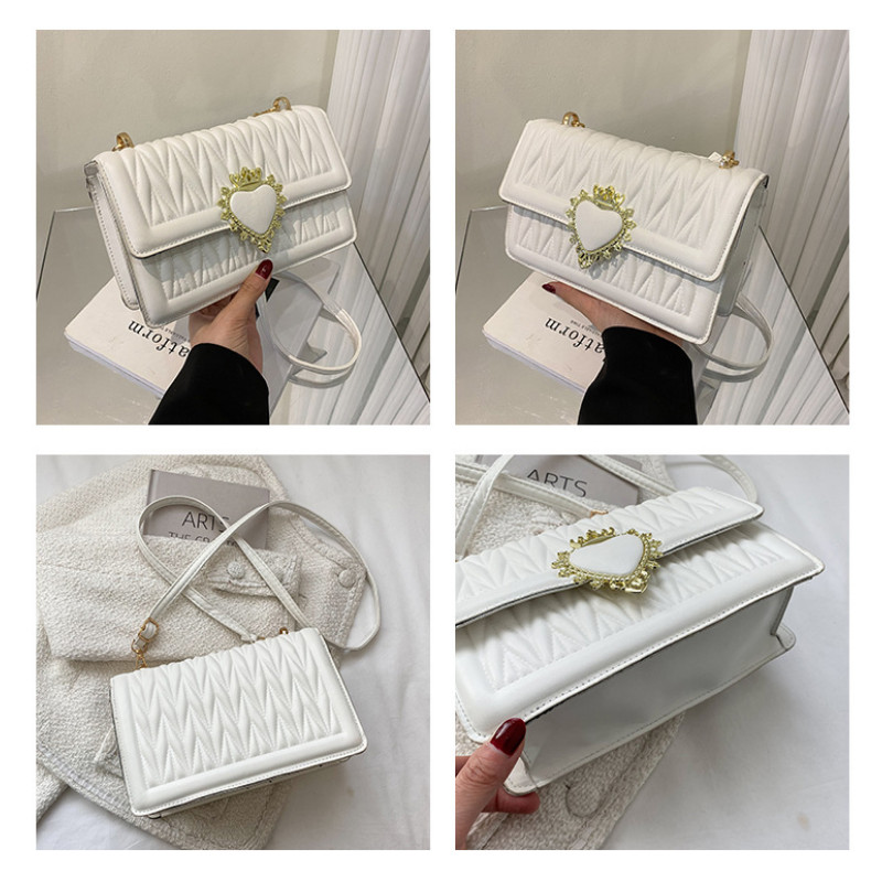 Uued moodsad PU-nahast õlakotid naistele Ühevärvilise disainiga käekott Brändi Naiste Crossbody kotid Bolsa Feminina