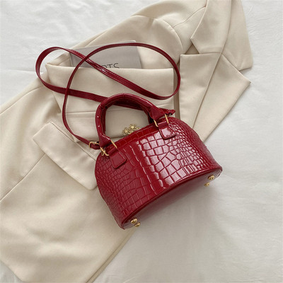 Τσάντα ώμου μόδας με μοτίβο κροκόδειλου Pu δερμάτινο κέλυφος μικρές τσάντες επώνυμων σχεδιαστών τσάντες χιαστί με επάνω λαβή