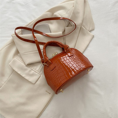 Τσάντα ώμου μόδας με μοτίβο κροκόδειλου Pu δερμάτινο κέλυφος μικρές τσάντες επώνυμων σχεδιαστών τσάντες χιαστί με επάνω λαβή