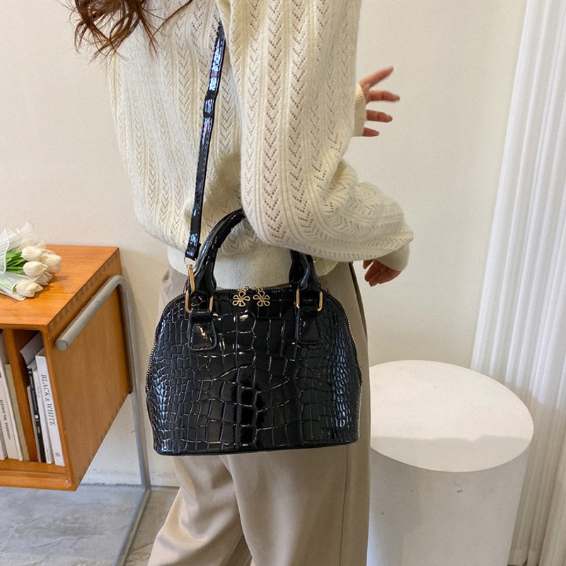 Τσάντα ώμου μόδας με μοτίβο κροκόδειλου Pu δερμάτινο κέλυφος μικρές τσάντες επώνυμων σχεδιαστών τσάντες χιαστί με επάνω λαβή