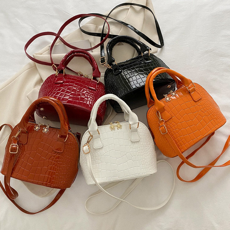 Τσάντα ώμου μόδας με μοτίβο κροκόδειλου Pu δερμάτινο κέλυφος μικρές τσάντες επώνυμων σχεδιαστών τσάντες χιαστί με επάνω λαβή