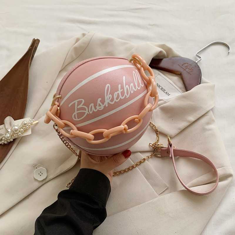 Mood sama isikupäraga Loominguline väike ümmargune kott Naiste kott 2022 Uus korvpallikott Õlakott