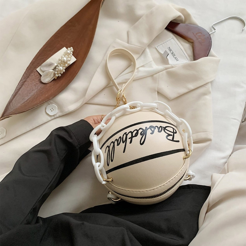 Mood sama isikupäraga Loominguline väike ümmargune kott Naiste kott 2022 Uus korvpallikott Õlakott