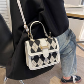 Nove ručne torbice s šavovima u obliku romba, proljetni trend, modna torba na rame Retro jednostavna mala četvrtasta torba