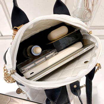 2022 г. Чанта с едно рамо с верижка Проста чанта през рамо Нова мода Lingge Shell Bag Дамска чанта в контрастен цвят