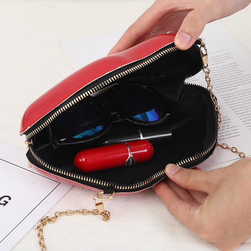 Нова дамска чанта за през рамо с принт на устни за 2023 г. Тенденционна марка Pure Color Дамска чанта Луксозни дизайнерски дамски чанти