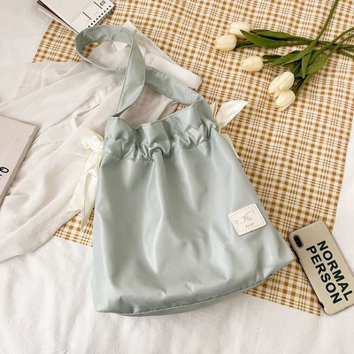 Τσάντα χειρός για γυναίκες Χαριτωμένο παπιγιόν Τσάντα ώμου νάιλον κορίτσι μεγάλης χωρητικότητας Τσάντα τσάντα αγορών Harajuku Κορεάτικο στυλ