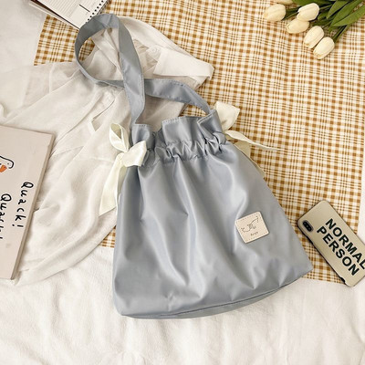 Τσάντα χειρός για γυναίκες Χαριτωμένο παπιγιόν Τσάντα ώμου νάιλον κορίτσι μεγάλης χωρητικότητας Τσάντα τσάντα αγορών Harajuku Κορεάτικο στυλ