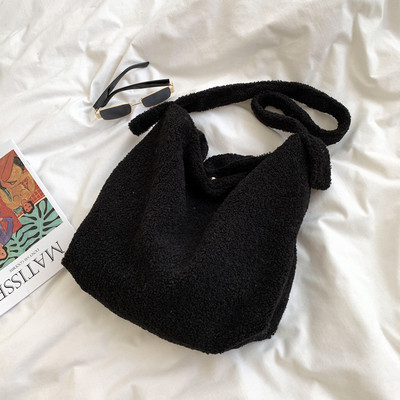 Γυναικείες τσάντες για γυναικείες τσάντες σχεδιαστών Απλή μόδα μαλακή τσόχα Αγορά Τσάντες ώμου μεγάλης χωρητικότητας χιαστί