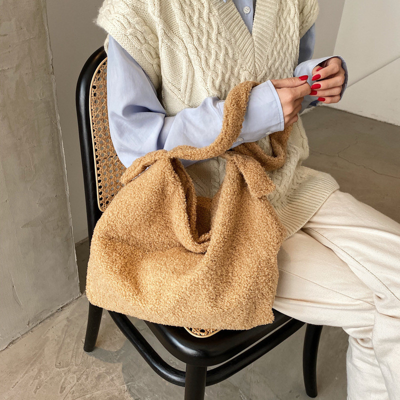 Γυναικείες τσάντες για γυναικείες τσάντες σχεδιαστών Απλή μόδα μαλακή τσόχα Αγορά Τσάντες ώμου μεγάλης χωρητικότητας χιαστί