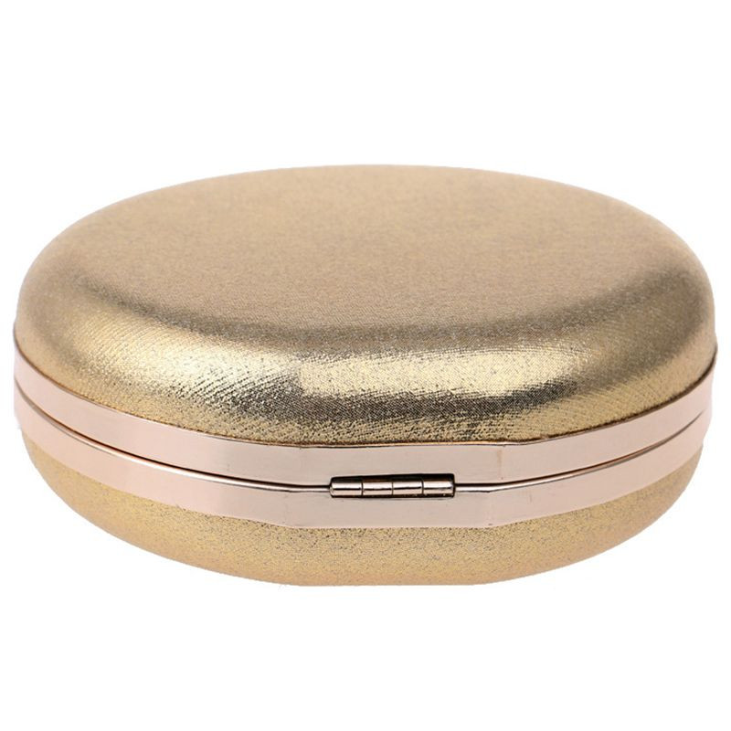 Ümmarguse kujuga naiste õhtukotid Teemantidega lihtsad sidurid kett õlakotid Kuld