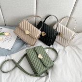 Τσάντα χιαστί με καπιτονέ νήμα κεντήματος για γυναίκες Πολυτελής ντιζάιν PU δερμάτινες τσάντες τσάντα τσάντα ώμου Lady ρετρό