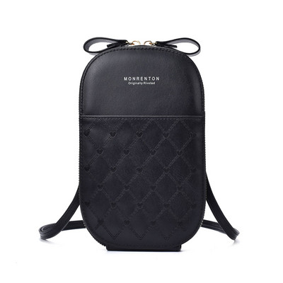 Луксозни дамски телефонни чанти за телефони PU кожени мини сладки чанти през рамо Дамски портмонета за монети Чанта през тялото Моден женски портфейл