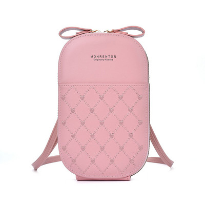 Луксозни дамски телефонни чанти за телефони PU кожени мини сладки чанти през рамо Дамски портмонета за монети Чанта през тялото Моден женски портфейл