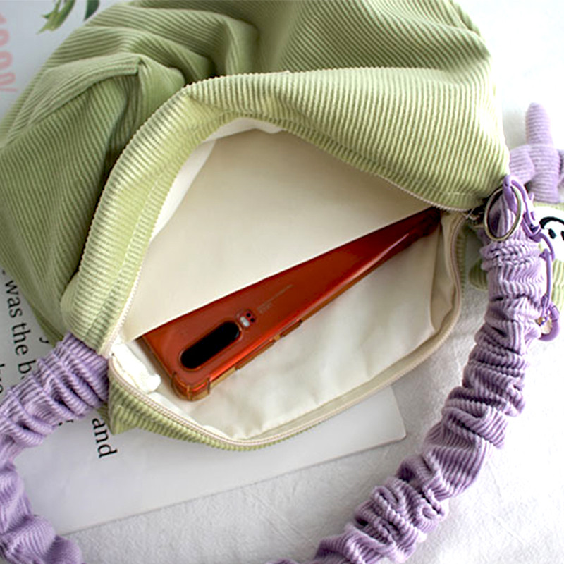 Κοτλέ τσάντες ώμου για γυναίκες 2023 για κορίτσια Casual ντιζάιν τσάντες Χαριτωμένα, γλυκά, απαλά, μεταξένια τσάντες με ρυτίδες με λουράκια ώμου