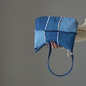 Τζιν μοδάτη καρό τσάντα ώμου για γυναίκες 2022 συνονθύλευμα ρετρό clutch casual τζιν Γυναικεία vintage πορτοφόλια