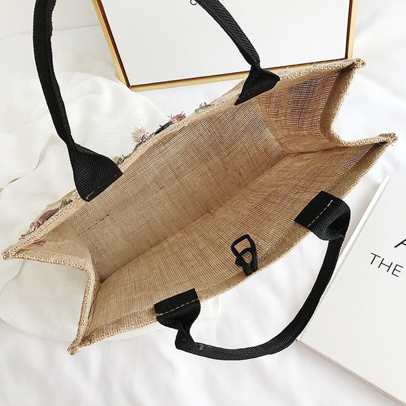 Naiste suvised rannakotid Käekotid Suure mahutavusega Lady Tutt Õlakott Suure kirjaga linane kott Tüdrukute vabaaja ostukott