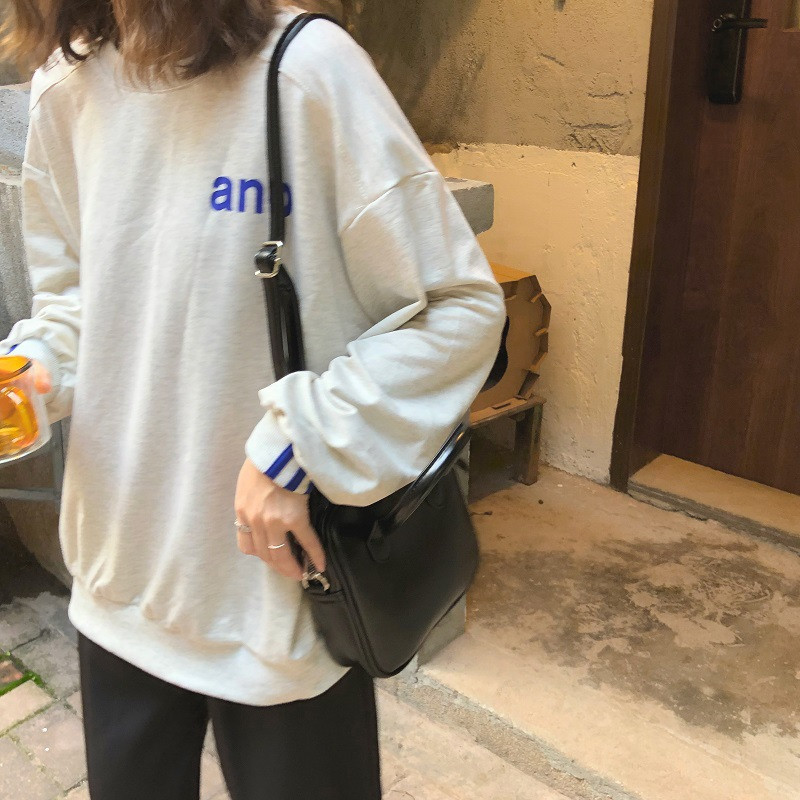 PU-nahast naiste mustad õlakotid, retrodisainiga naiste käekotid, käekotid, moed, tüdrukud, igapäevane ristkehaga kott