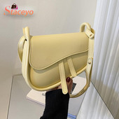 Saddle Small Shoulder Crossbody Bags for Women Trends 2023 Fashion Brand Designer Mini PU Δερμάτινες γυναικείες τσάντες