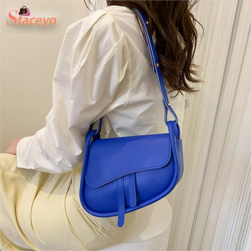 Saddle Small Shoulder Crossbody Bags for Women Trends 2023 Fashion Brand Designer Mini PU Δερμάτινες γυναικείες τσάντες