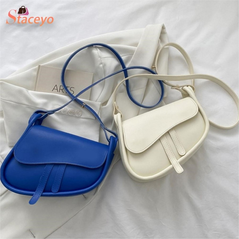 Saddle Small Shoulder Crossbody Bags for Women Trends 2023 Fashion Brand Designer Mini PU Δερμάτινες γυναικείες τσάντες