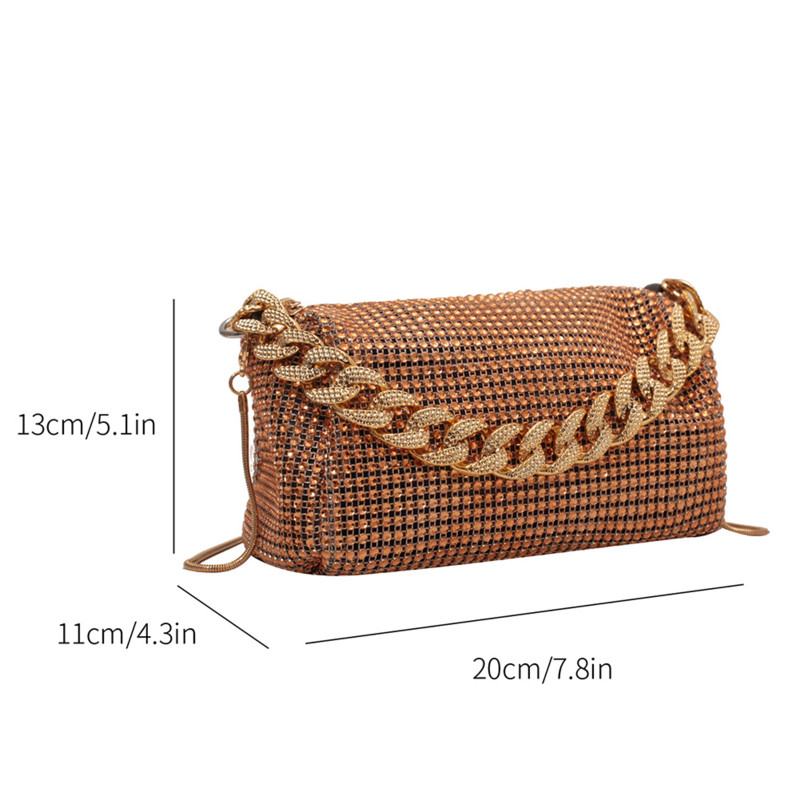 Unistybag Mood Õlakotid Teemandid Kett Crossbody kott Läikiv Rhinestones Käekotid Uued Väikesed kandekotid Disainer Clutch Bag