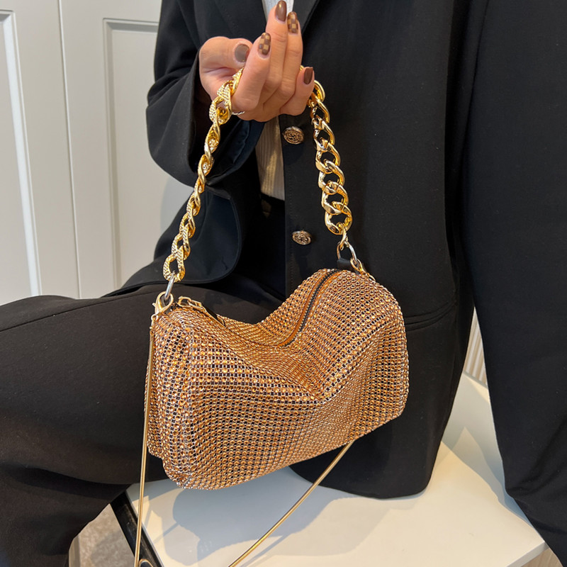 Unistybag Mood Õlakotid Teemandid Kett Crossbody kott Läikiv Rhinestones Käekotid Uued Väikesed kandekotid Disainer Clutch Bag