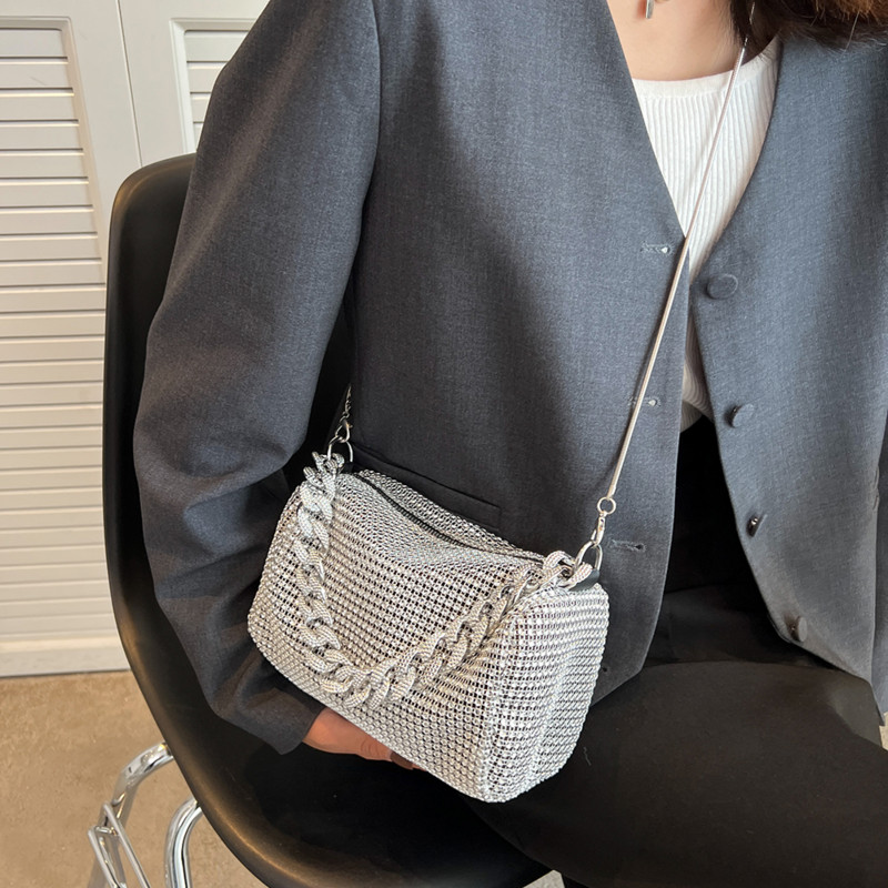 Unistybag Mood Õlakotid Teemandid Kett Crossbody kott Läikiv Rhinestones Käekotid Uued Väikesed kandekotid Disainer Clutch Bag