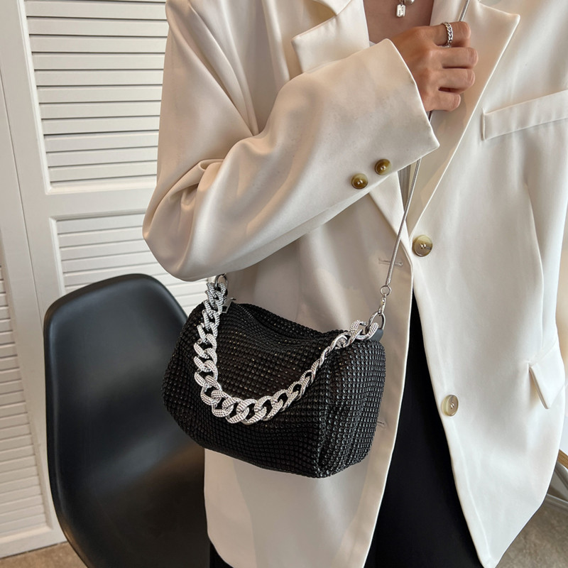 Unistybag Mood Õlakotid Teemandid Kett Crossbody kott Läikiv Rhinestones Käekotid Uued Väikesed kandekotid Disainer Clutch Bag