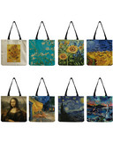 Uus Van Goghi õlimaal kandekott Retrokunst mood reisikott naistele kaasaskantav ökopood Kvaliteetne kokkupandav naiste käekott