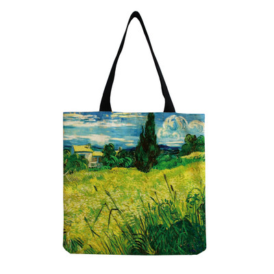 Uus Van Goghi õlimaal kandekott Retrokunst mood reisikott naistele kaasaskantav ökopood Kvaliteetne kokkupandav naiste käekott