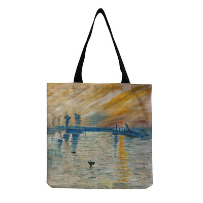 Uus Van Goghi õlimaal kandekott Retrokunst mood reisikott naistele kaasaskantav ökopood Kvaliteetne kokkupandav naiste käekott