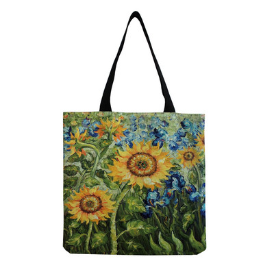 Uus Van Goghi õlimaal kandekott Retrokunst mood reisikott naistele kaasaskantav ökopood Kvaliteetne kokkupandav naiste käekott