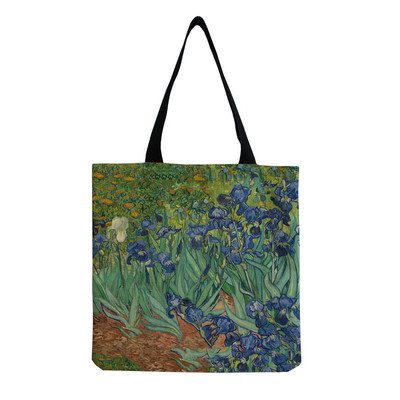 Uus Van Goghi õlimaal kandekott Retrokunst mood reisikott naistele kaasaskantav ökopood Kvaliteetne kokkupandav naiste käekott