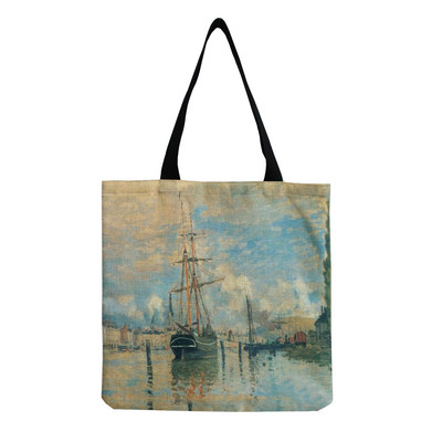 Uus Van Goghi õlimaal kandekott Retrokunst mood reisikott naistele kaasaskantav ökopood Kvaliteetne kokkupandav naiste käekott