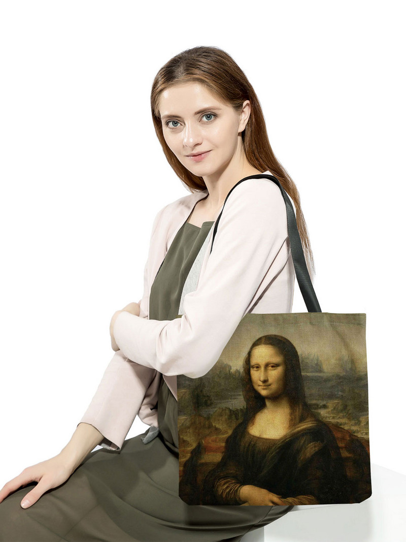 Uus Van Goghi õlimaal kandekott Retrokunst mood reisikott naistele kaasaskantav ökopood Kvaliteetne kokkupandav naiste käekott