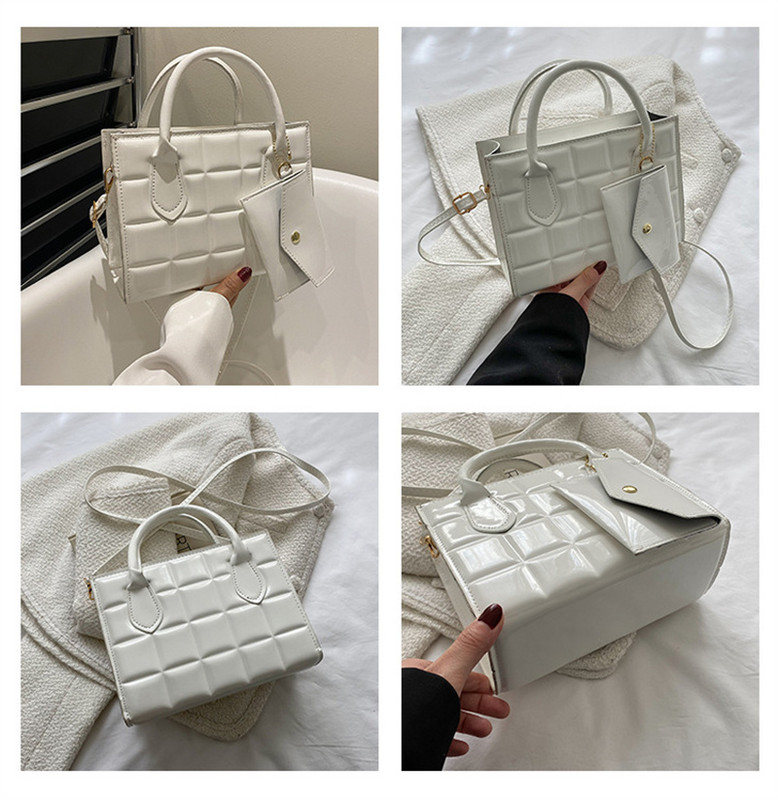 Vabaaja patenteeritud PU-nahast õlakott naistele Moodne ühevärviline Crossbody käekotid Rahakott Naistele Lihtne disainkott