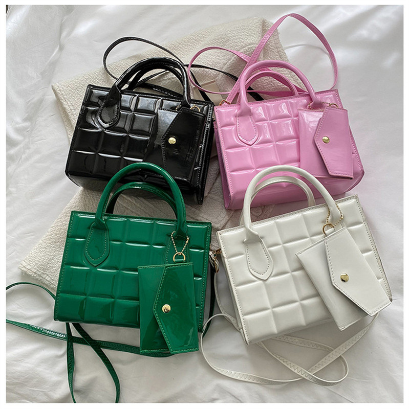 Vabaaja patenteeritud PU-nahast õlakott naistele Moodne ühevärviline Crossbody käekotid Rahakott Naistele Lihtne disainkott