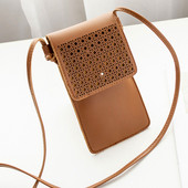 Τσάντα κινητού τηλεφώνου Cross Body Οθόνη αφής Καθαρό παράθυρο Μίνι πορτοφόλι Θήκη τσάντας κινητού τηλεφώνου DIN889