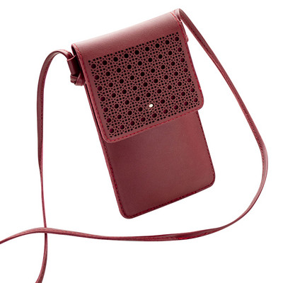 Τσάντα κινητού τηλεφώνου Cross Body Οθόνη αφής Καθαρό παράθυρο Μίνι πορτοφόλι Θήκη τσάντας κινητού τηλεφώνου DIN889