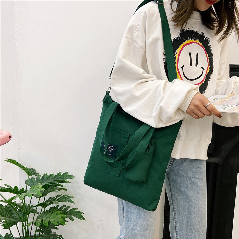 Vászon válltáskák nőknek, nagy kapacitású, tömör, egyszerű vásárló női kézitáska, hordtáska Crossbody diák, iskolai női táska