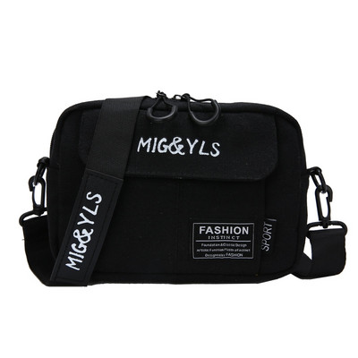 Fekete Sárga Fehér Vászon Kézitáskák Hétköznapi Csomagtartó Utazás Férfi Női Crossbody táska Vászon futártáska Lopásgátló