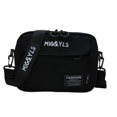 Fekete Sárga Fehér Vászon Kézitáskák Hétköznapi Csomagtartó Utazás Férfi Női Crossbody táska Vászon futártáska Lopásgátló