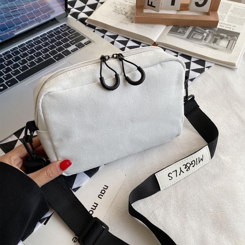 Fekete Sárga Fehér Vászon Kézitáskák Hétköznapi Csomagtartó Utazás Férfi Női Crossbody táska Vászon futártáska Lopásgátló